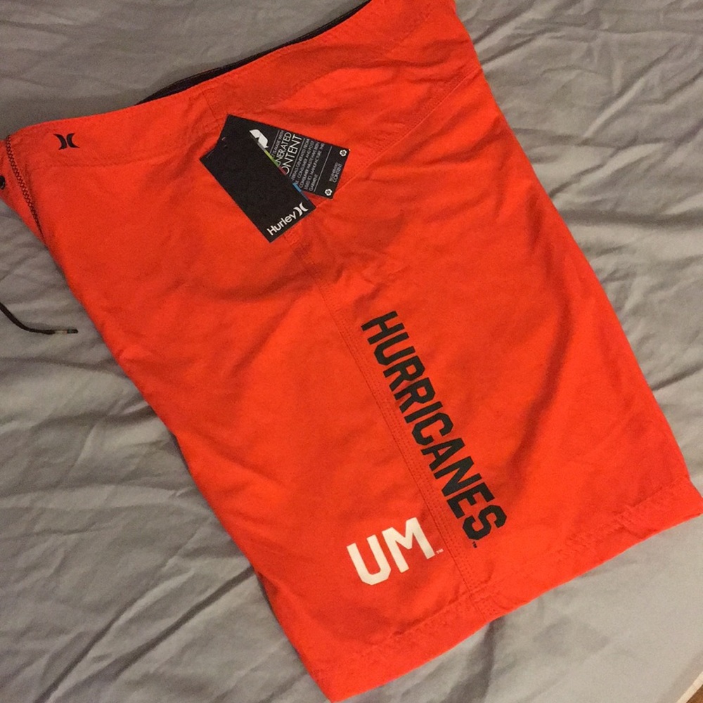 University of Miami Men's Hurley Board Shorts 🆕